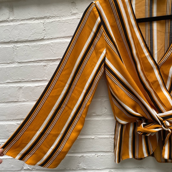 Topshop Striped Blouse - Picture 3 of 7